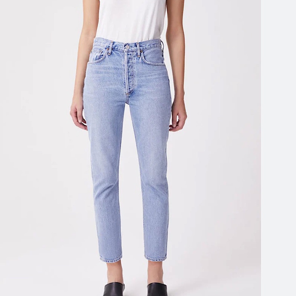 Agolde Toni Light Wash Mom Jeans